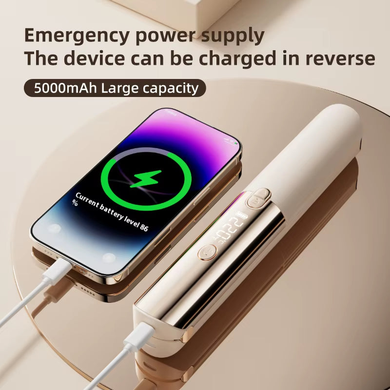 Mini Hair Straightener Curler Wireless Portable USB Charging Dormitory Salon Tool Hair Styling Accessories Travel Use